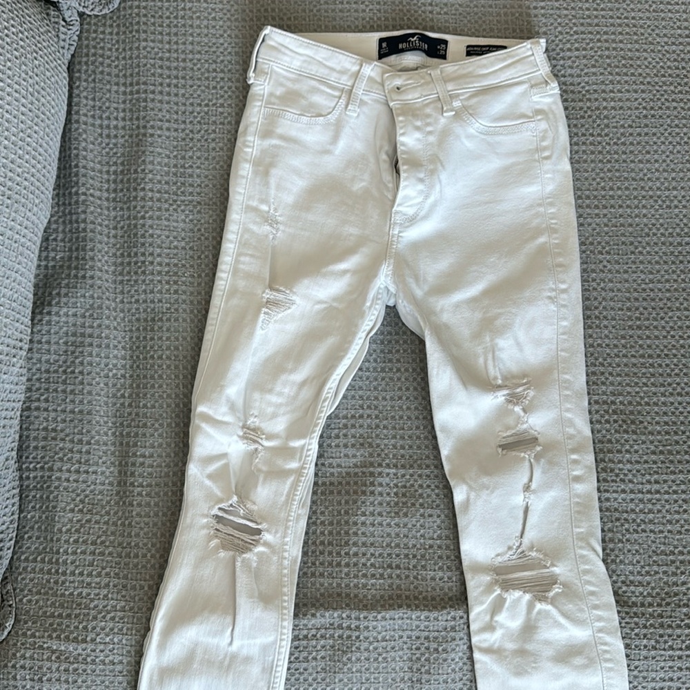 Juniors white jean leggings